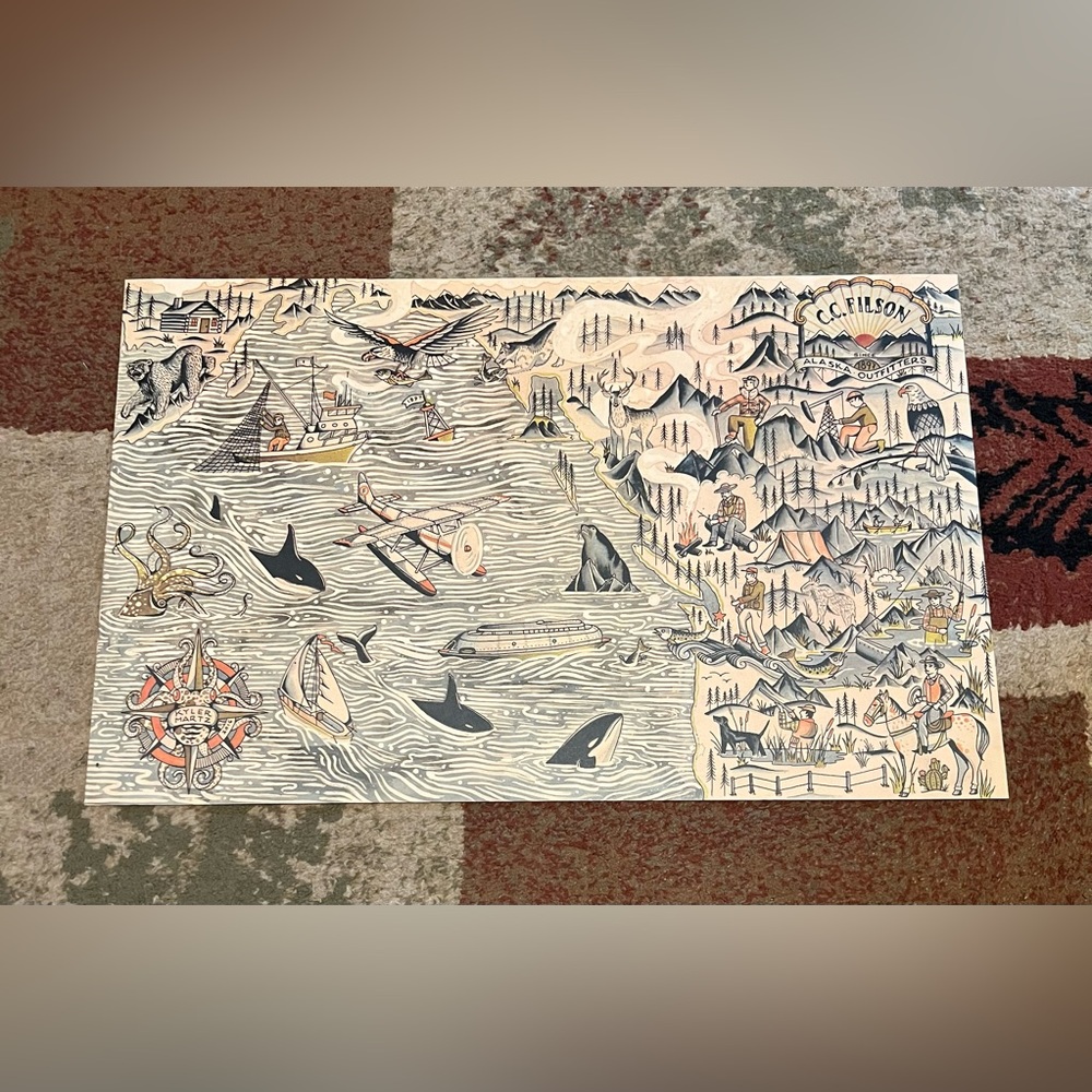 RARE Filson x Kyler Martz Sportman’s Map Print Poster ~ Limited Edition ~ 2016